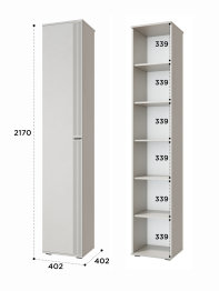 Шкаф-пенал Эмилия ЭЛ-12К глухой