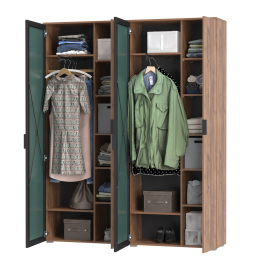 Прихожая из двух вместительных шкафов Гранд с зеркальными дверками