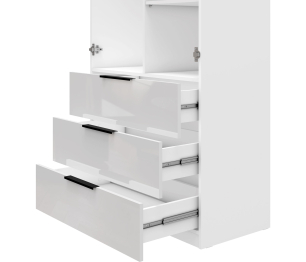 Шкаф 3-х дверный с полками и ящиками, 135 см Люкс