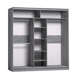 Шкаф-купе 3-дв  Strike 2000 зеркало/лдсп  (в2105*ш2000*г595)