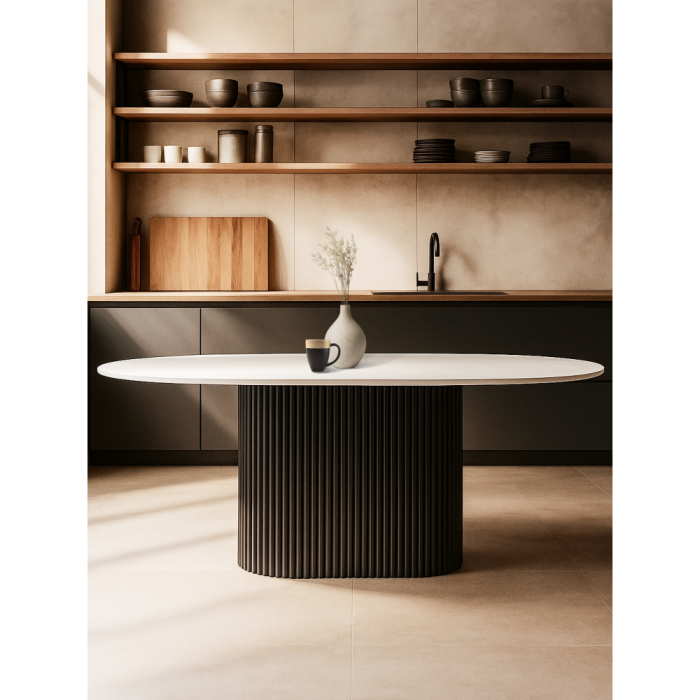 Обеденные столы, Стол Барон О 180 х 90 (черные ноги)