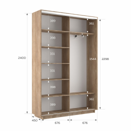 Шкаф-купе Экспресс 2-х дверный Фотопечать Калейдоскоп Стекла 140х45х240