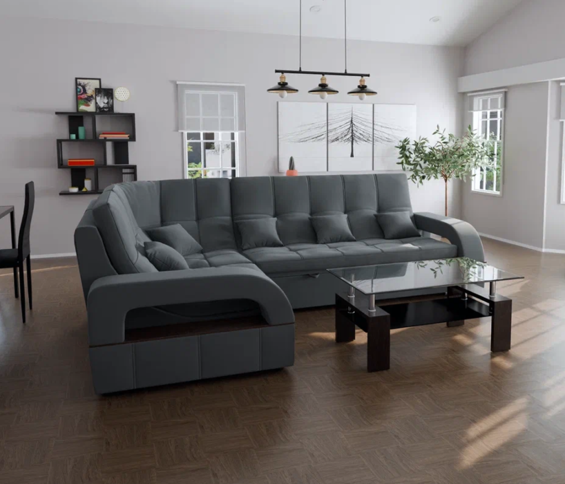 Диваны угловые в гостиную, Модульный диван Майами-3,микровелюр,антивандальная ткань,венеция