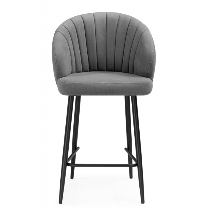 Барные стулья, Стул полубарный на металлокаркасе Бэнбу некрутящийся marseille (чёрный)