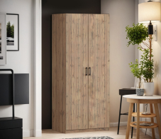 В спальню, Шкаф двухдверный Макс 1000 мм, вариант №5 (ЛДСП, корпус дуб вотан)