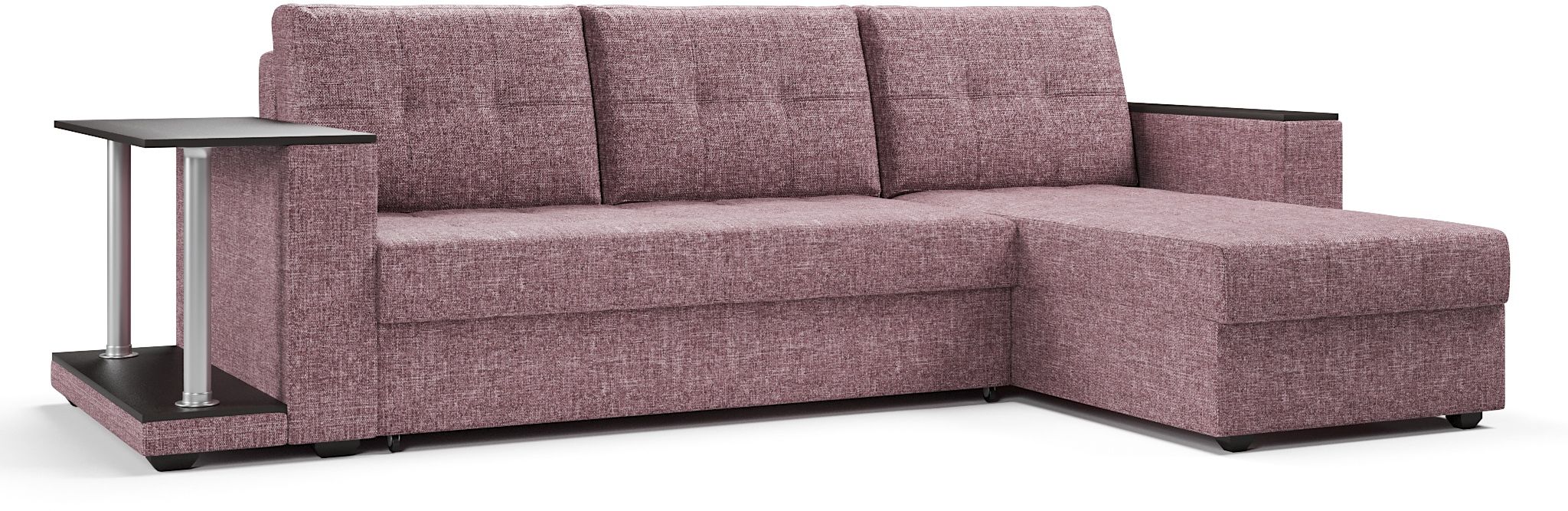 Диваны угловые в гостиную, Диван-кровать угловой со столом Атланта Классик 145 , рогожка