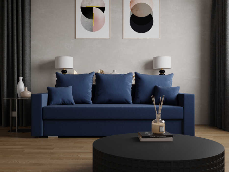 Диваны с ящиком для белья, Прямой диван Олимп-1 ПБ, велюр