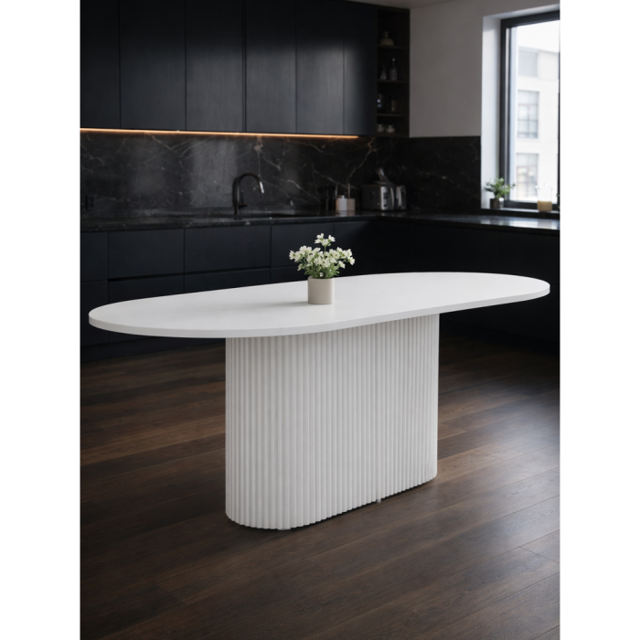 Обеденные столы, Стол Барон О 200 х 90 (белые ноги)