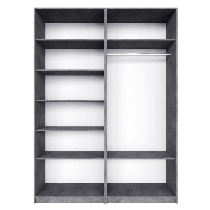 Шкафы распашные, Распашной шкаф Локер 800+800 (Гармошка с системой Push to Move/Левый) с полками слева