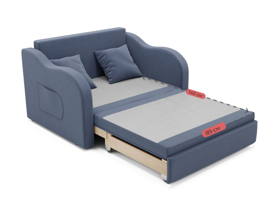 Детские диваны, Детский прямой диван Бали,выкатной,велюр