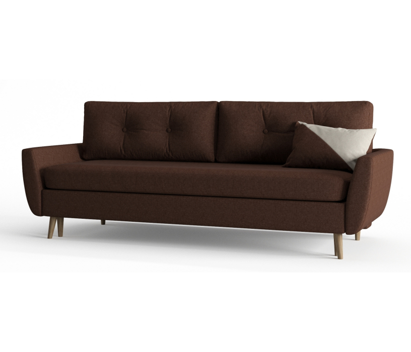 Диваны с ящиком для белья, Диван-кровать Норфолк, независимый пружинный блок, рогожка