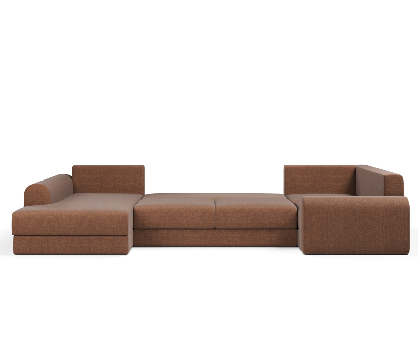 Диваны угловые в гостиную, Угловой диван Модерно П-образный, рогожка