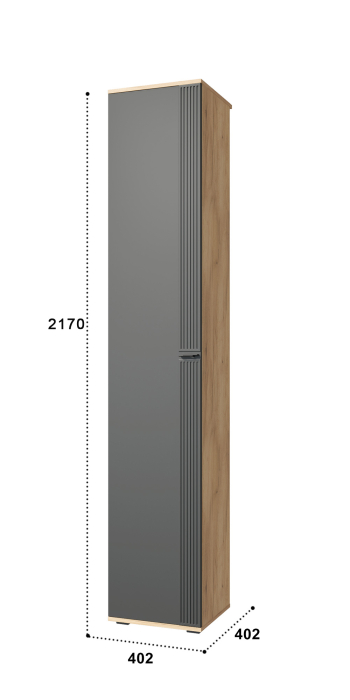 Шкафы одностворчатые, Шкаф-пенал Эмилия ЭЛ-12К глухой