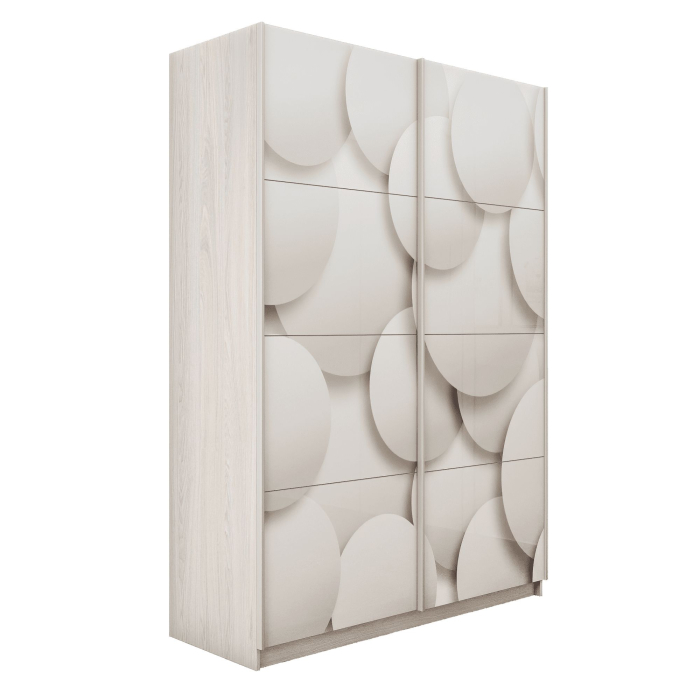 Шкафы-купе 2-х дверные, Шкаф-купе Прайм 2-х дверный Фотопечать Шары Стекла/Доводчики 160х57х230