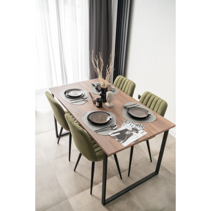 Обеденные столы, Деревянный стол Лиман 140 х 80 (черные ноги)