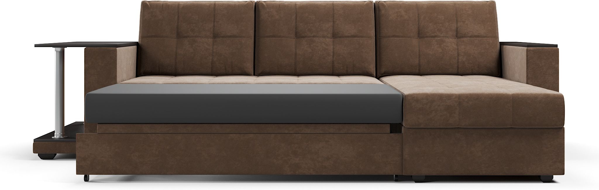 Диваны угловые, Диван-кровать угловой со столом Атланта Классик 145, велюр