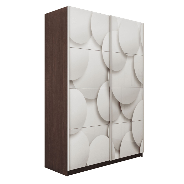 Шкафы-купе 2-х дверные, Шкаф-купе Прайм 2-х дверный Фотопечать Шары Стекла/Доводчики 160х57х230